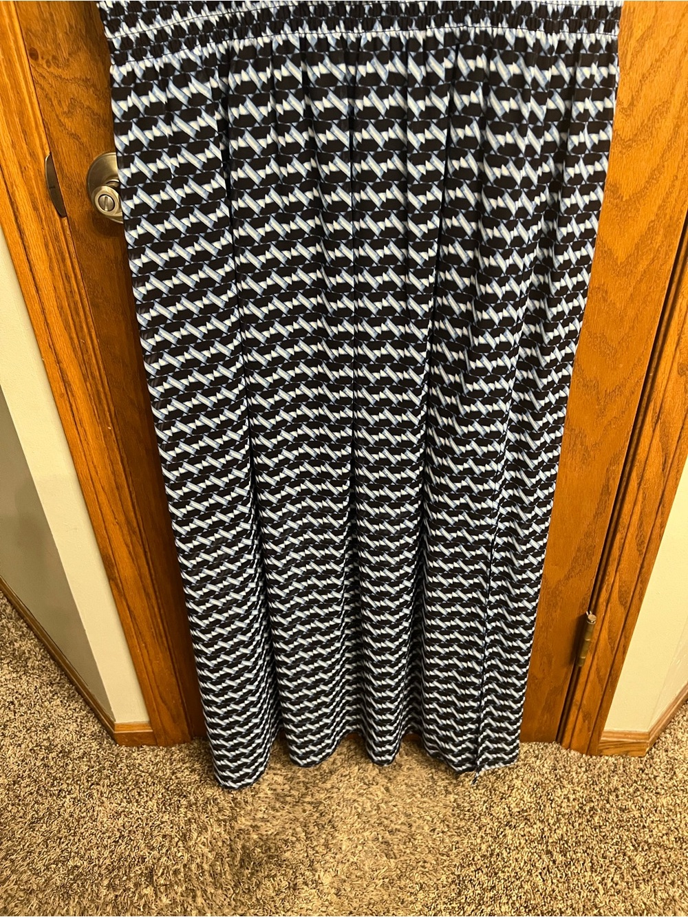 London Times Navy and White Maxi Dress - Picture 3 of 7